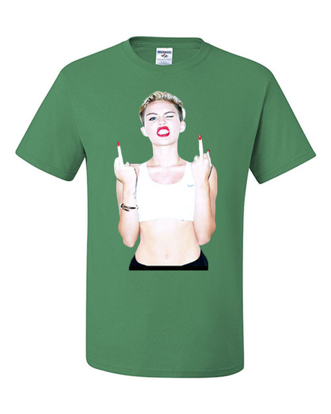 Miley Cyrus Middle Fingers Short Sleeve Tee